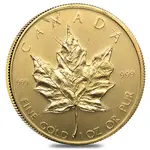 Default 1 oz Canadian Gold Maple Leaf Coin (Random Year, Abrasions)