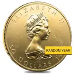 1 oz Canadian Gold Maple Leaf Coin (Random Year, Abrasions)
