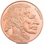 1 oz Copper Golden State Mint Buffalo Round .999 Fine
