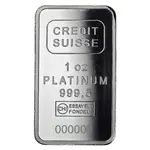 1 oz Credit Suisse Platinum Bar .9995 Fine (w/Assay)
