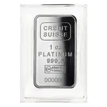 1 oz Credit Suisse Platinum Bar .9995 Fine (w/Assay)