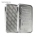 Default 1 oz Credit Suisse Silver Bar .999 Fine (Secondary Market)