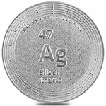 1 oz Elemetal Silver Round .999 Fine