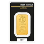 1 oz Gold Bar - Argor-Heraeus .9999 Fine KineBar Design (In Assay)