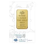 1 oz Gold Bar - PAMP Suisse - New Design (In Assay)