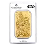 1 oz Great Britain Star Wars Light Side Gold Bar .9999 Fine