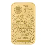 1 oz Royal Mint Star Wars Light Side Gold Bar .9999 Fine (in Assay)