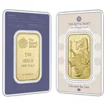 Default 1 oz Great Britain Una and the Lion Gold Bar .9999 Fine - The Great Engravers Collection