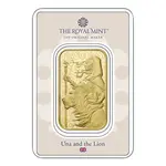 1 oz Great Britain Una and the Lion Gold Bar .9999 Fine - The Great Engravers Collection