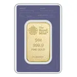 1 oz Great Britain Una and the Lion Gold Bar .9999 Fine - The Great Engravers Collection