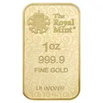 1 oz Great Britain Una and the Lion Gold Bar .9999 Fine - The Great Engravers Collection
