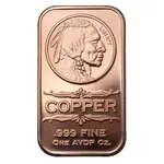 Default 1 oz Indian Head Copper Bar .999 Fine