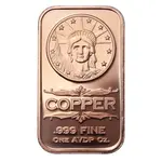 Default 1 oz Liberty Head Copper Bar .999 Fine