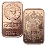 1 oz Liberty Head Copper Bar .999 Fine