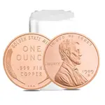 1 oz Lincoln Wheat Penny Copper Round .999 Fine