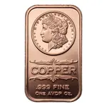 Default 1 oz Morgan Dollar Copper Bar .999 Fine