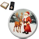 Default 1 oz PAMP Santa's Workshop Colorized Silver Round (w/Box)