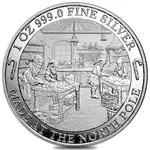 1 oz PAMP Santa's Workshop Colorized Silver Round (w/Box)