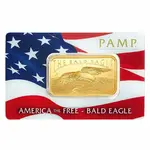 Default 1 oz PAMP Suisse Bald Eagle Gold Bar .9999 Fine (in Assay)