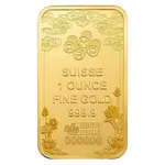 1 oz PAMP Suisse Good Luck Yellow Dragon Gold Bar .9999 Fine (in Assay)