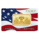 Default 1 oz PAMP Suisse Liberty Bell Gold Bar .9999 Fine (in Assay)