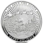 1 oz PAMP Western Santa Colorized Silver Round (w/Box)