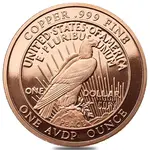 1 oz Peace Dollar Copper Round .999 Fine