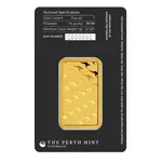 1 oz Perth Mint Gold Bar .9999 Fine (In Assay)