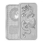 Default 1 oz Perth Mint Lunar Dragon Silver Bar .9999 Fine