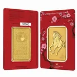 Default 1 oz Perth Mint Lunar Horse Gold Bar .9999 Fine (in Assay)