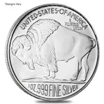 1 oz Silver Buffalo Design Generic Rounds .999 Fine