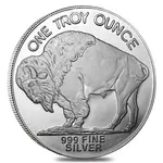 1 oz Silver Buffalo Design Generic Rounds .999 Fine