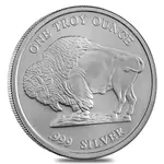 1 oz Silver Buffalo Design Generic Rounds .999 Fine