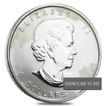 1 oz Silver Canadian Maple Leaf (Milky, Cull, Damaged, Circulated, Cleaned)