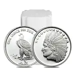 1 oz SilverTowne Indian Silver Round .999 Silver