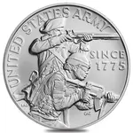 1 oz U.S. Army Silver Medal (w/Box & COA)