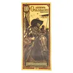 10 Arizona Goldback 1/100 oz 24K Gold Foil Aurum Note