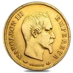 10 Francs French Gold Napoleon III AGW .0933 oz Avg Circ (1854-1869, Random Year)