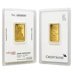 Credit Suisse 10 gram Credit Suisse Statue of Liberty Gold Bar .9999 Fine (In Assay)