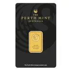 10 gram Perth Mint Gold Bar .9999 Fine (In Assay)