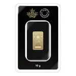10 Gram Royal Canadian Mint RCM Wafer Gold Bar .9999 Fine (in Assay)