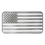 Silvertowne 10 oz American Flag Silver Bar .999 Silver (Sealed)