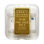 10 oz Credit Suisse Gold Bar .9999 Fine (w/Assay)