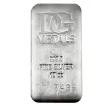 10 oz Dillon Gage Metals (DG) Silver Cast Bar .999 Fine