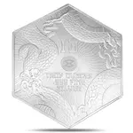 10 oz Dragon Hexagon Silver Bar .999 Fine (Sealed)