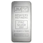 10 oz Johnson Matthey Silver Vintage Bar .999 Fine