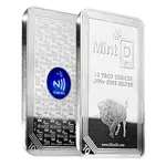 10 oz MintID Buffalo Silver Bar .999+ Fine (NFC Scan Authentication)