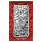 Default 10 oz PAMP Good Luck Yellow Dragon Silver Bar .999 Fine (in Assay)