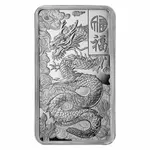 10 oz PAMP Good Luck Yellow Dragon Silver Bar .999 Fine (in Assay)