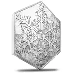 Default 10 oz Snowflake Hexagon Silver Bar .999 Fine (Sealed)